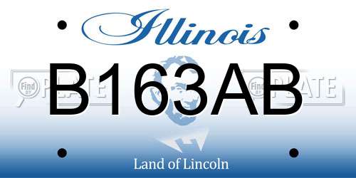 B163AB Illinois License Plate