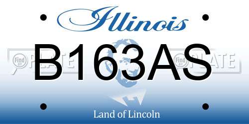 B163AS Illinois License Plate