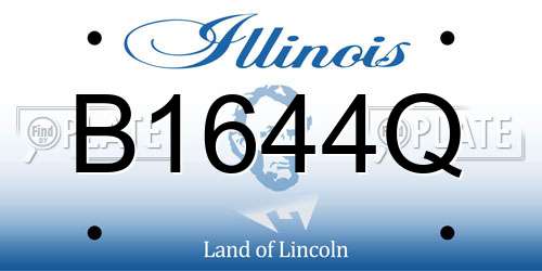 B1644Q Illinois License Plate