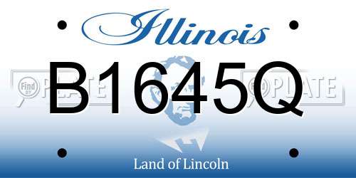 B1645Q Illinois License Plate