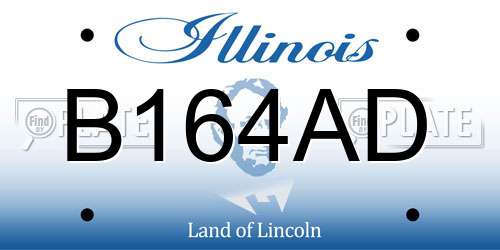 B164AD Illinois License Plate