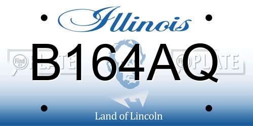 B164AQ Illinois License Plate