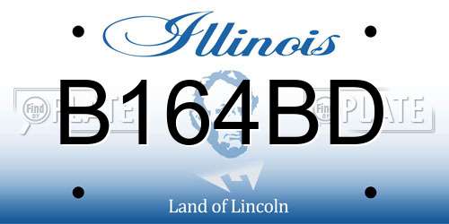 B164BD Illinois License Plate