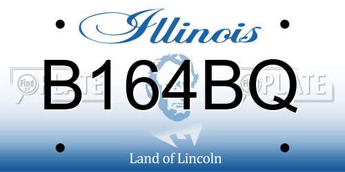 B164BQ Illinois License Plate