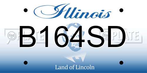 B164SD Illinois License Plate