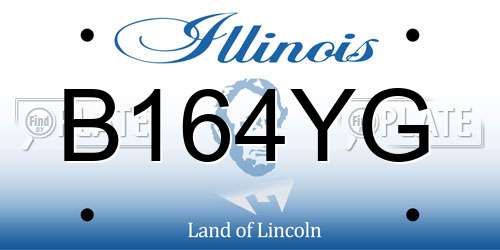 B164YG Illinois License Plate