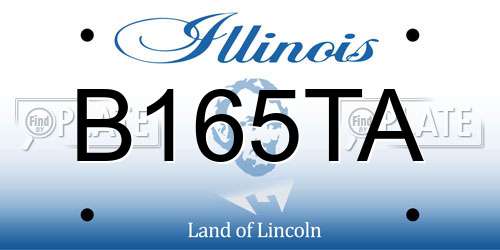 B165TA Illinois License Plate