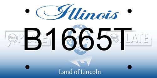 B1665T Illinois License Plate