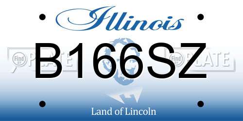 B166SZ Illinois License Plate