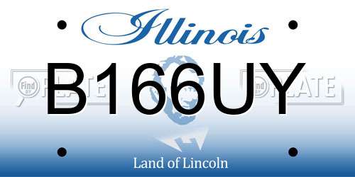 B166UY Illinois License Plate