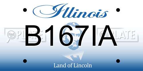 B167IA Illinois License Plate