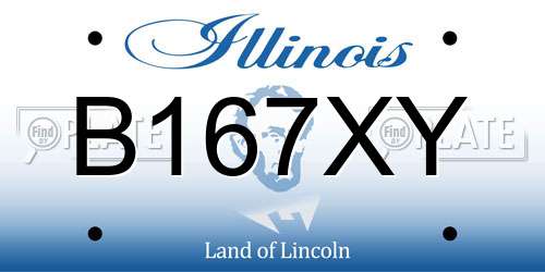 B167XY Illinois License Plate
