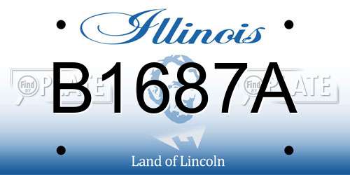 B1687A Illinois License Plate
