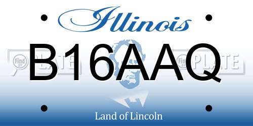 B16AAQ Illinois License Plate
