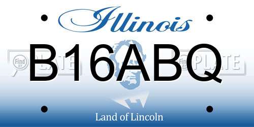 B16ABQ Illinois License Plate