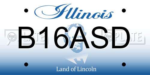 B16ASD Illinois License Plate