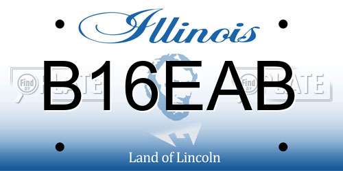 B16EAB Illinois License Plate