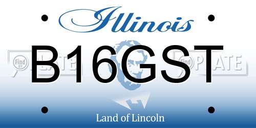 B16GST Illinois License Plate