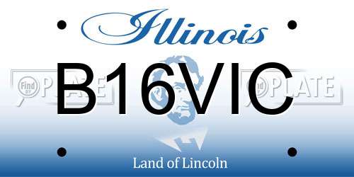 B16VIC Illinois License Plate