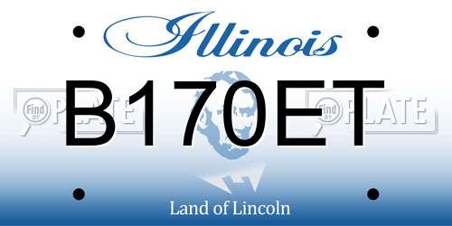 B170ET Illinois License Plate