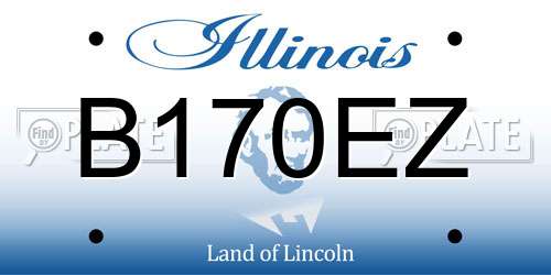 B170EZ Illinois License Plate