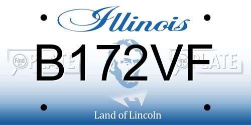 B172VF Illinois License Plate