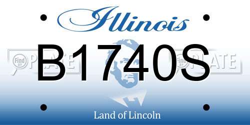 B1740S Illinois License Plate
