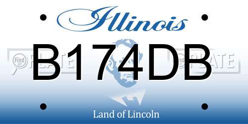 B174DB Illinois License Plate