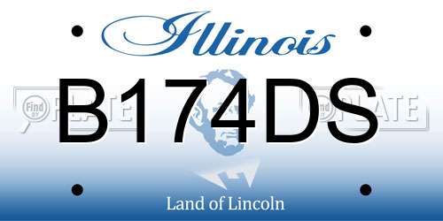 B174DS Illinois License Plate