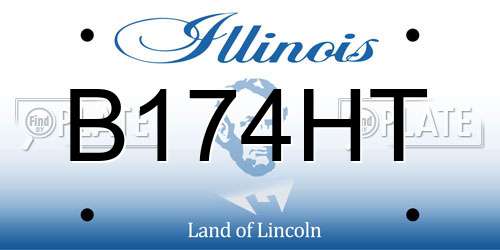 B174HT Illinois License Plate