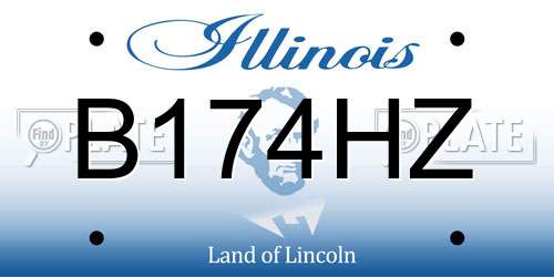 B174HZ Illinois License Plate