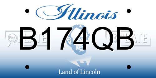 B174QB Illinois License Plate