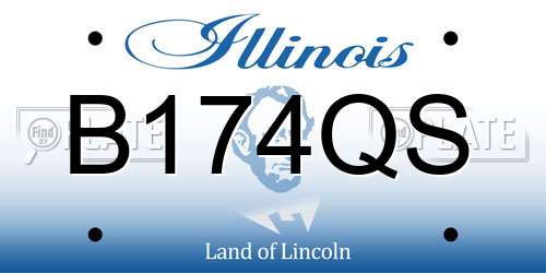 B174QS Illinois License Plate