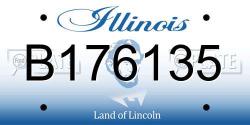 B176135 Illinois License Plate