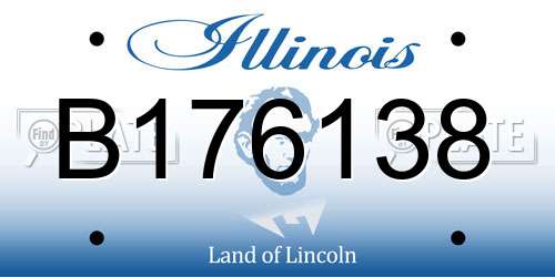 B176138 Illinois License Plate