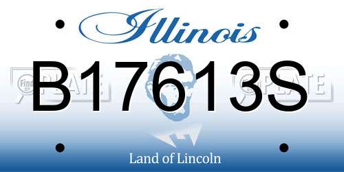 B17613S Illinois License Plate