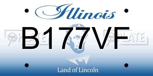 B177VF Illinois License Plate