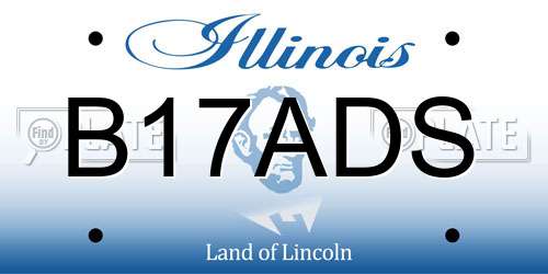 B17ADS Illinois License Plate