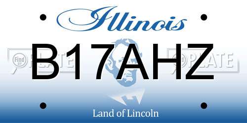 B17AHZ Illinois License Plate