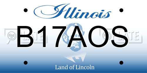 B17AOS Illinois License Plate
