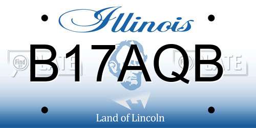 B17AQB Illinois License Plate