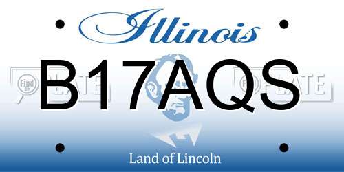 B17AQS Illinois License Plate