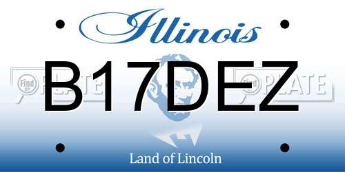 B17DEZ Illinois License Plate
