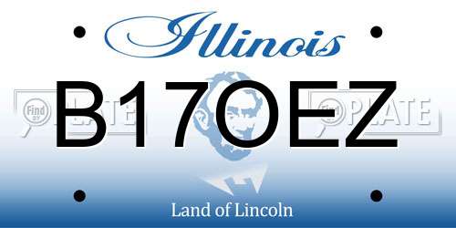 B17OEZ Illinois License Plate