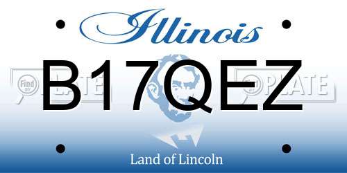 B17QEZ Illinois License Plate