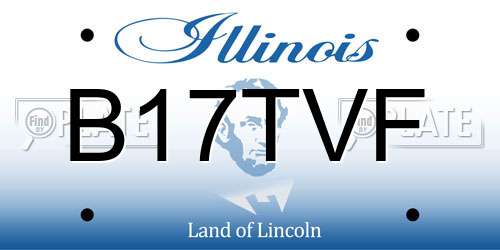 B17TVF Illinois License Plate