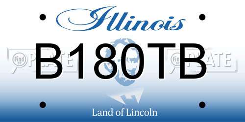 B180TB Illinois License Plate