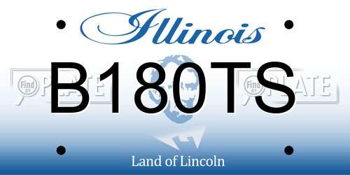 B180TS Illinois License Plate