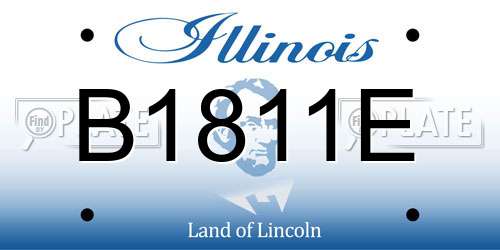 B1811E Illinois License Plate