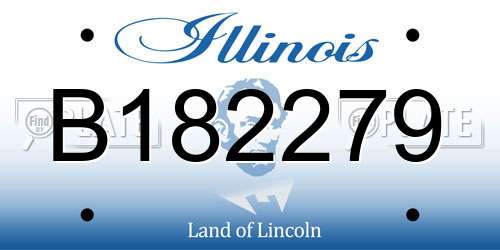 B182279 Illinois License Plate